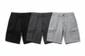 Men's Cargo Shorts - Black, Charcoal Gray, Light Gray